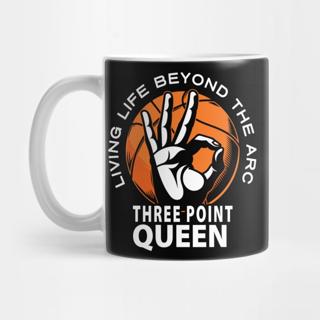 Three-Point QUEEN Shooter Women's Basketball Beyond the Arc 3 Pointer by TeeCreations